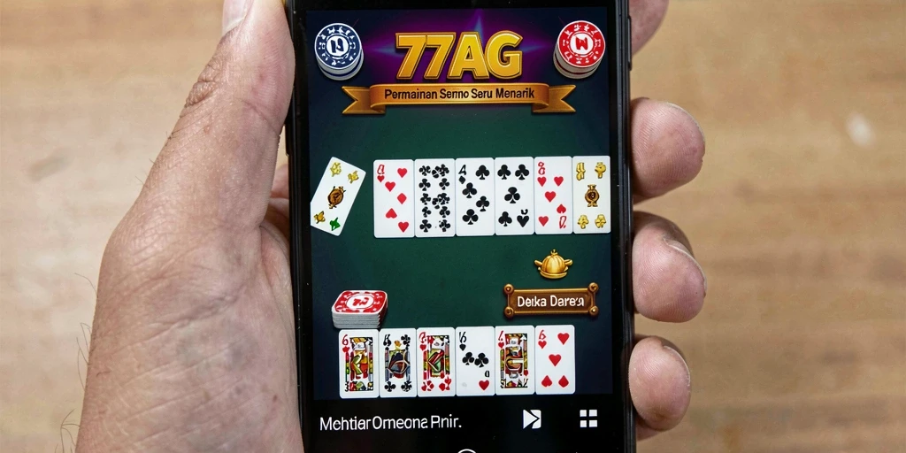 Screenshot gameplay seru dari permainan domino 77AG.
