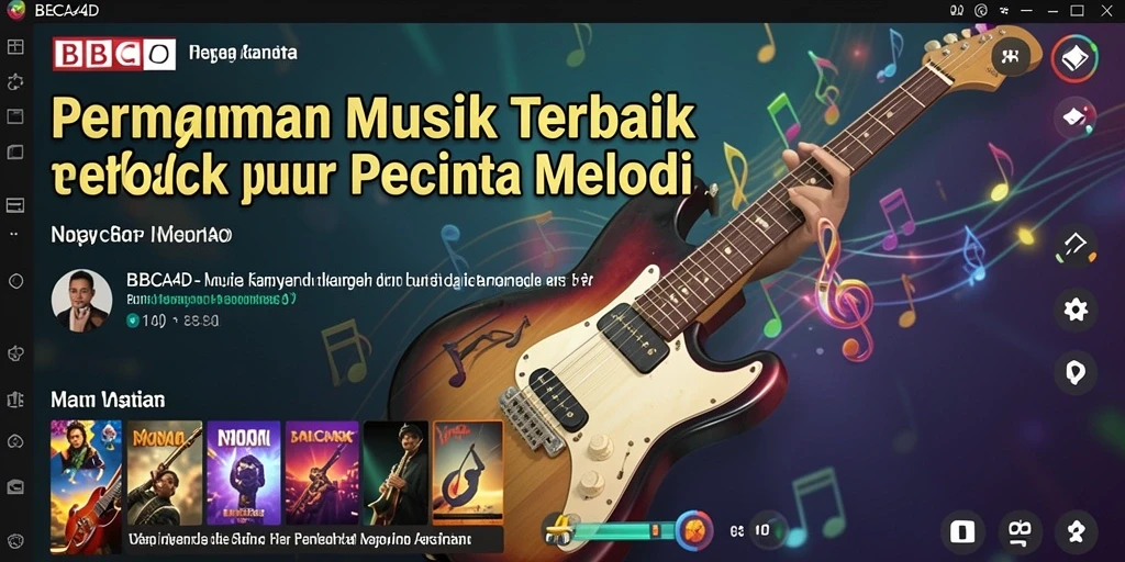 Tampilan gameplay seru dari BBCA4D yang penuh musik.