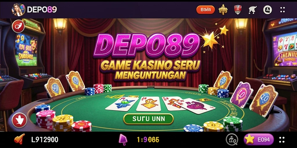 Tampilan screenshot utama DEPO89 menampilkan gameplay Kasino yang menegangkan.
