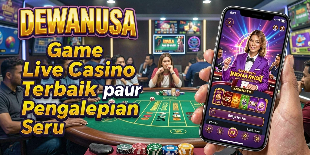Tampilan gameplay mendebarkan dari aplikasi Live Casino DEWANUSA.