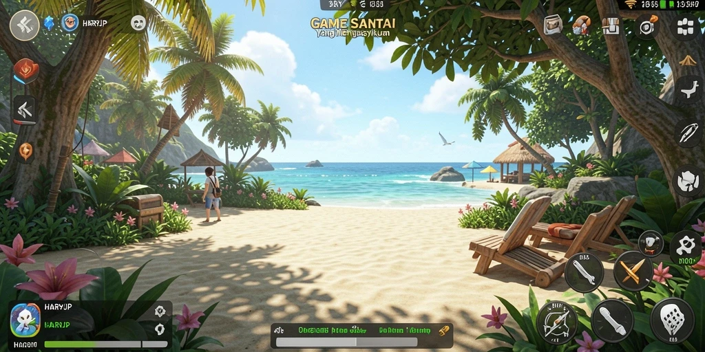 Tampilan gameplay HARAPJP yang penuh warna dan menyenangkan.
