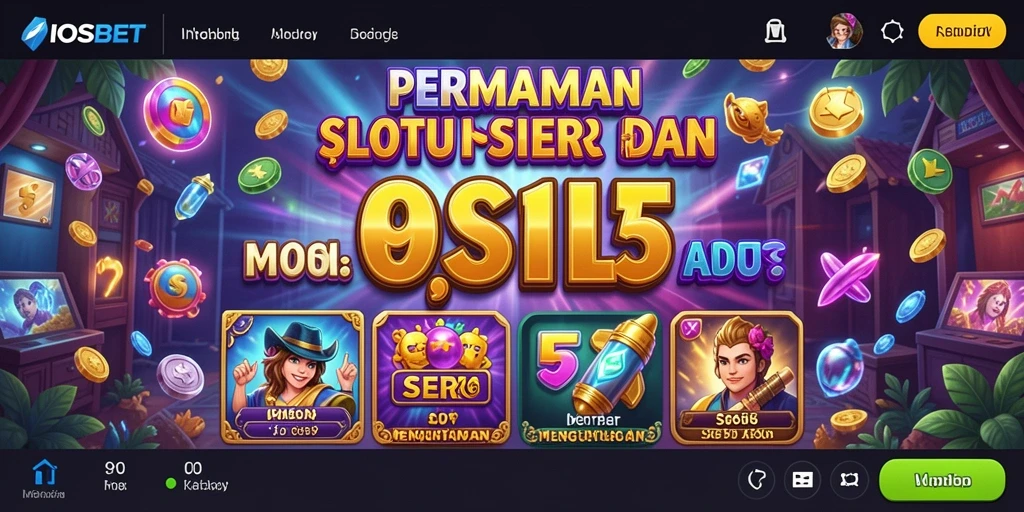 Tampilan gameplay menarik dari IOSBET dengan berbagai tema slot.
