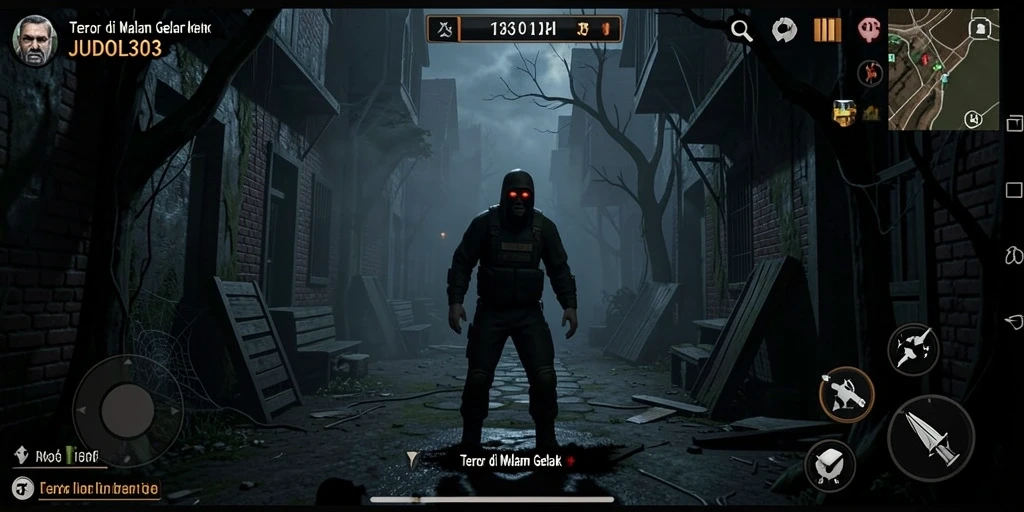 Tangkapan layar menunjukkan momen menegangkan dalam gameplay horror.