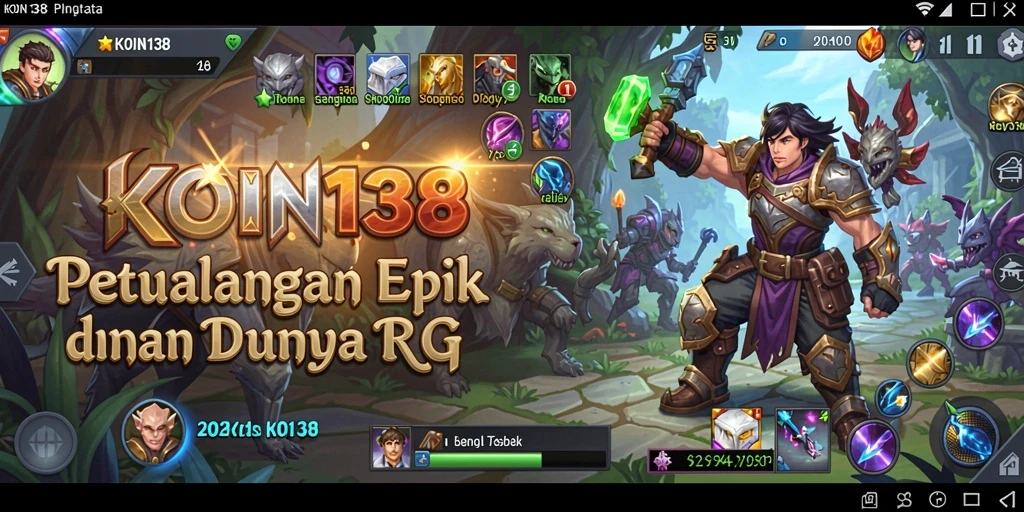 Tampilkan gameplay KOIN138 yang penuh aksi dan petualangan RPG.
