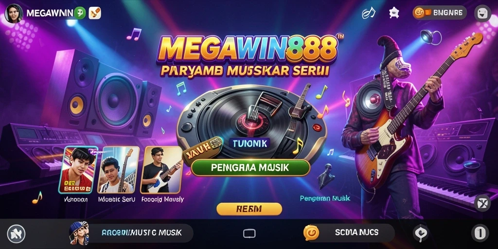 Screenshot dari gameplay <strong>MEGAWIN888</strong> menunjukkan serunya bermain musik.