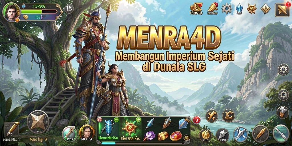 Tampilan gameplay yang mendebarkan dalam MENARA4D dengan pertempuran strategis.