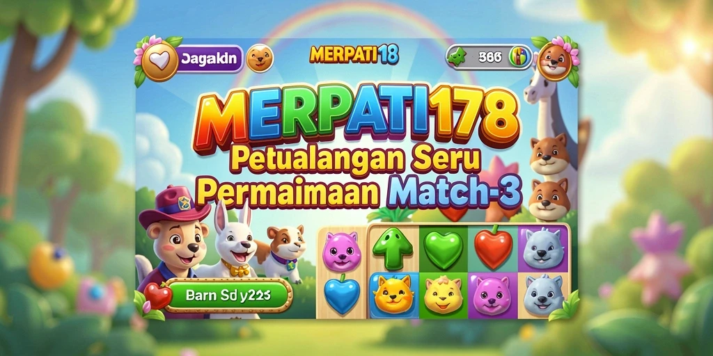 Screenshot gameplay MERPATI178 yang menampilkan level-match-3 yang seru.