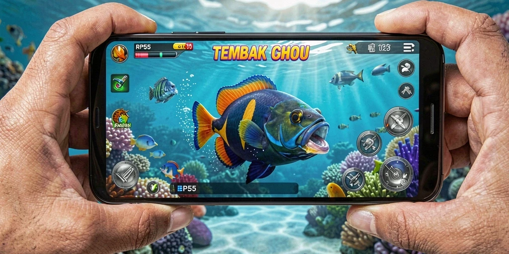 Screeshot gameplay Tembak Ikan yang memukau dari RP55.
