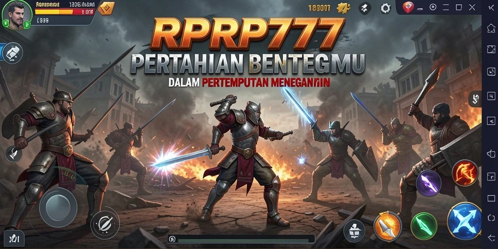 Screenshot menampilkan aksi menegangkan dalam game Tower Defense RPRP777.