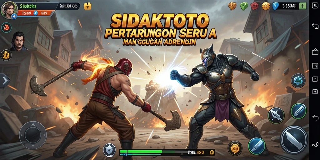 Screenshot aksi pertarungan mendebarkan di SIDAKTOTO.
