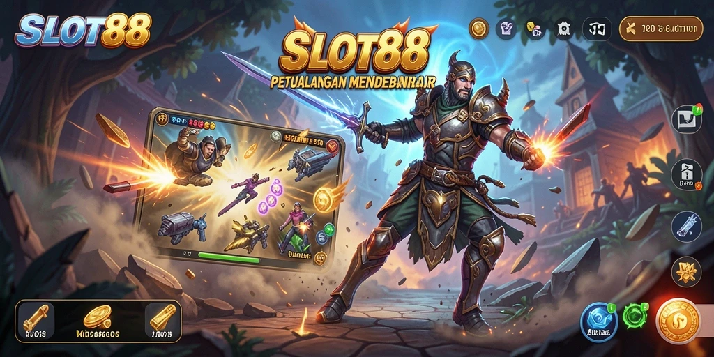 Screenshot dari gameplay yang menegangkan di SLOT88.