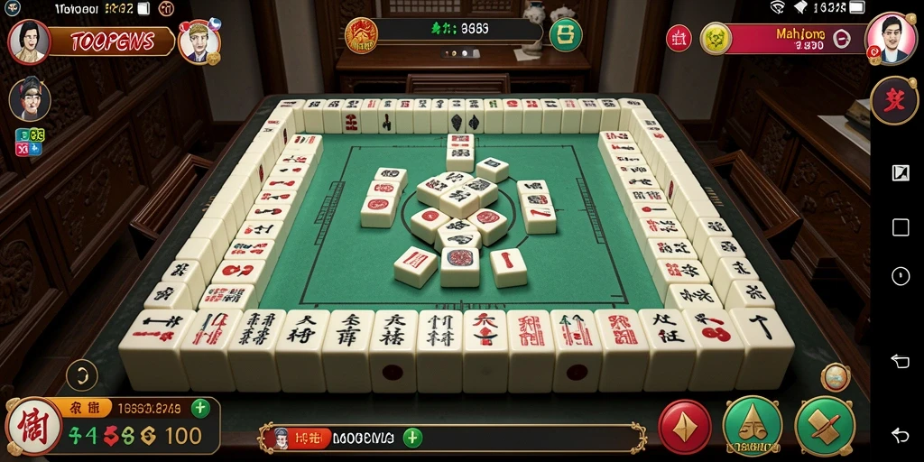 Tangkapan layar utama TOOPGWS menampilkan gameplay Mahjong yang menantang.