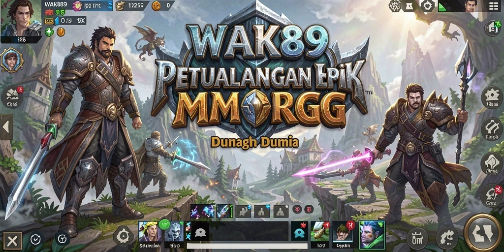 Screenshot utama WAK89 menampilkan aksi seru dalam pertarungan MMORPG.
