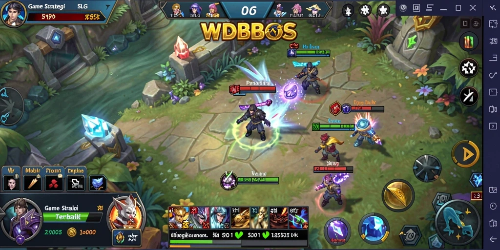 Tampilan gameplay seru dan penuh strategi di WDBOS.